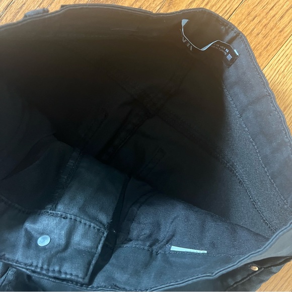 Black Zara Wax Coated Jeans. - Picture 4 of 6